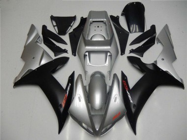 Buy 2002-2003 Silver Matte Black Yamaha YZF R1 Motorcycle Fairings UK