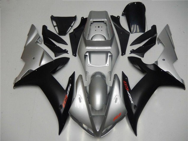 2002-2003 Silver Matte Black Yamaha YZF R1 Motorcycle Fairings UK