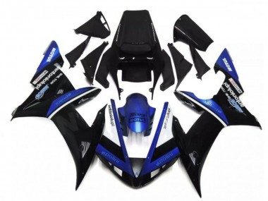 Buy 2002-2003 Black White Blue Yamaha YZF R1 Motorcycle Fairings UK