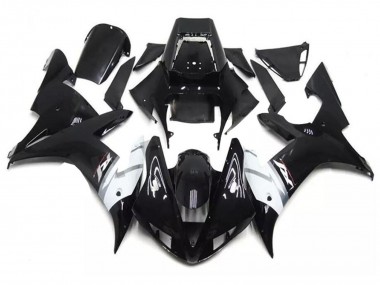 Buy 2002-2003 Glossy Black White Silver Yamaha YZF R1 Motorcycle Fairings UK