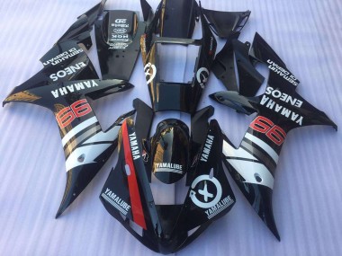 Buy 2002-2003 Glossy Black White Red Yamalube ENEOS Yamaha YZF R1 Motorcycle Fairings UK