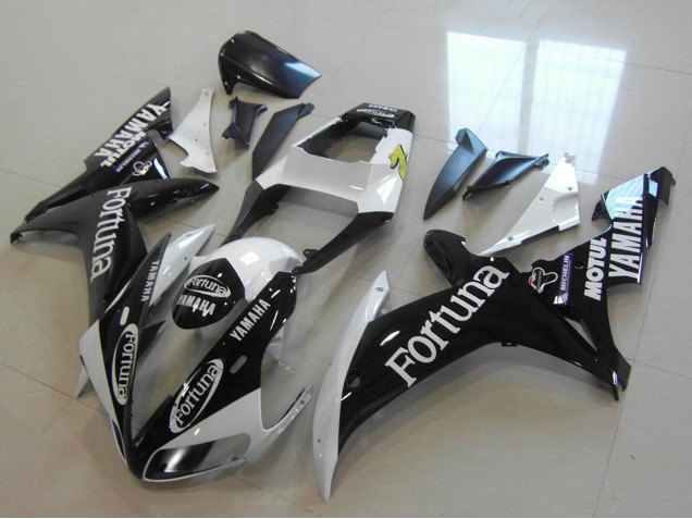 2002-2003 White Glossy Black Fortuna Motul Yamaha YZF R1 Motorcycle Fairings UK