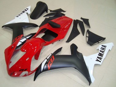 Buy 2002-2003 Red White Matte Black Yamaha YZF R1 Motorcycle Fairings UK
