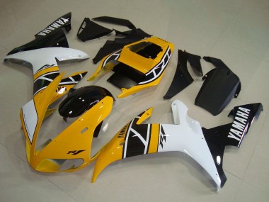 Buy 2002-2003 Yellow White Black Anniversary Yamaha YZF R1 Motorcycle Fairings UK