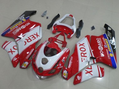 Buy 2003-2004 White Red Blue Glossy Black Xerox OEM Style Ducati 999 Motorcycle Fairings UK