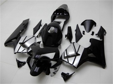 Buy 2003-2004 Silver Glossy Black Stripe Honda CBR600RR Motorcycle Fairings UK