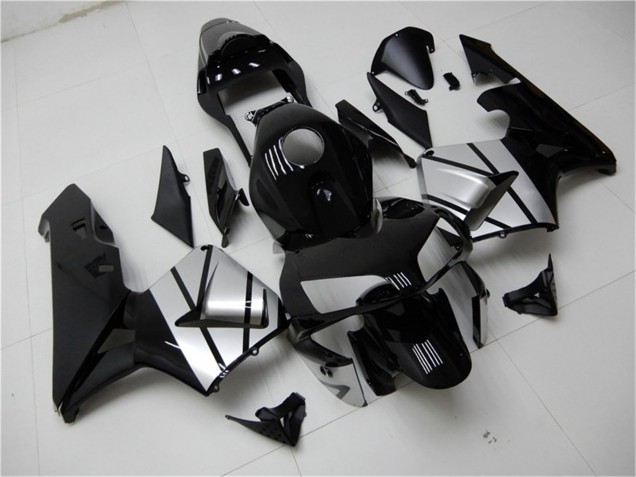 2003-2004 Silver Glossy Black Stripe Honda CBR600RR Motorcycle Fairings UK