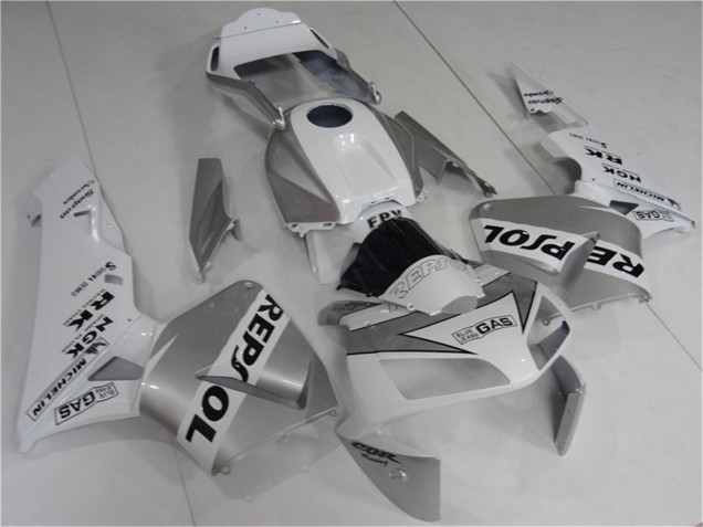 2003-2004 White Silver Black Repsol Honda CBR600RR Motorcycle Fairing UK