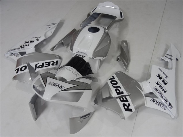 2003-2004 White Silver Black Repsol Honda CBR600RR Motorcycle Fairing UK