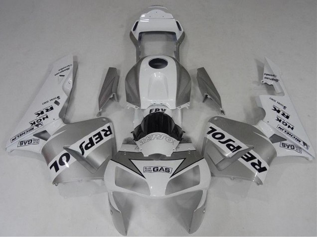 2003-2004 White Silver Black Repsol Honda CBR600RR Motorcycle Fairing UK
