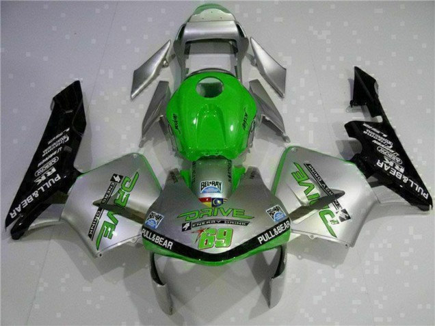 2003-2004 Silver Green Glossy Black Honda CBR600RR Motorcycle Fairing UK