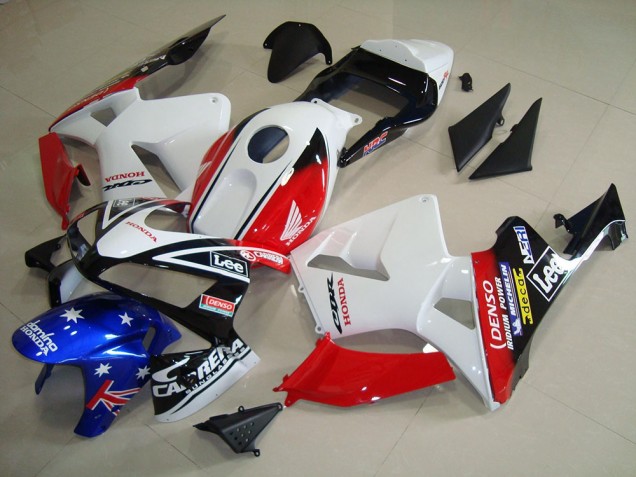 2003-2004 White Red Blue Glossy Black Star Lee Honda CBR600RR Motorcycle Fairings UK