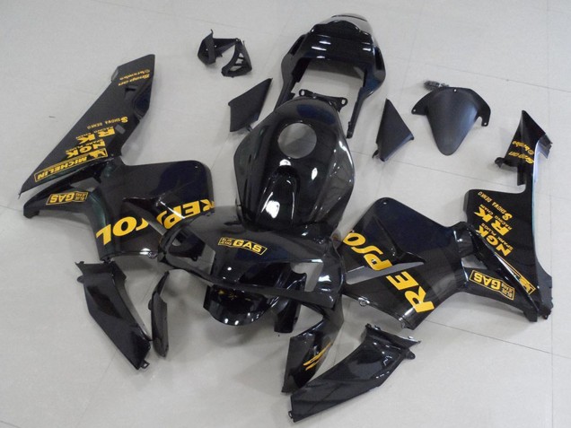 2003-2004 Glossy Black Gold Repsol Honda CBR600RR Motorcycle Fairings UK