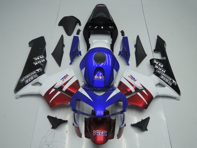 2003-2004 White Red Blue Glossy Black HRC Honda CBR600RR Motorcycle Fairings UK