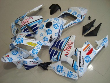 Buy 2003-2004 White Blue Red Nastro Azzurro Honda CBR600RR Motorcycle Fairings UK