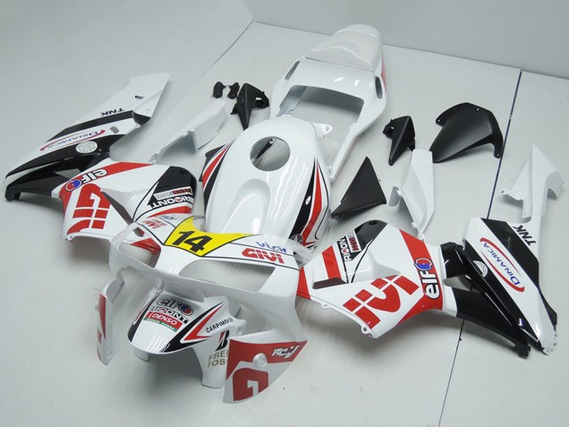 2003-2004 White Red Yellow Glossy Black Givi 14 Honda CBR600RR Motorcycle Fairings UK