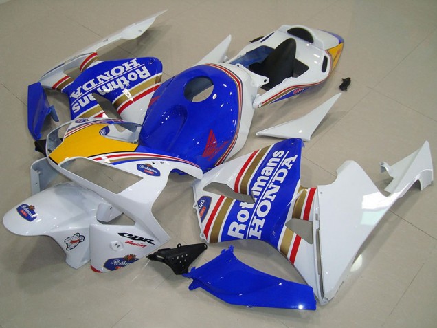 2003-2004 White Blue Yellow Rothmans Honda CBR600RR Motorcycle Fairings UK