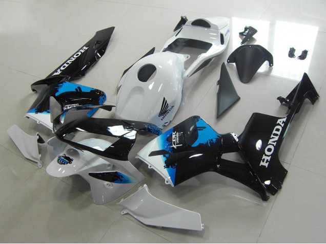 2003-2004 White Blue Glossy Black Honda CBR600RR Motorcycle Fairings UK