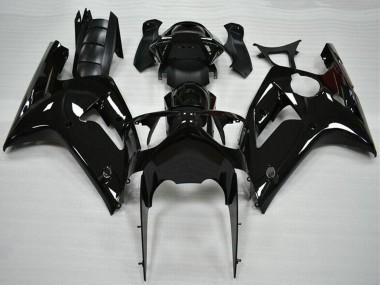 Buy 2003-2004 Glossy Black Kawasaki ZX6R Motorcycle Fairing UK
