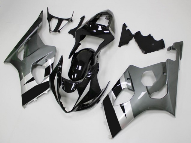 2003-2004 Glossy Black Silver Grey Suzuki GSXR 1000 Motorcycle Fairings UK