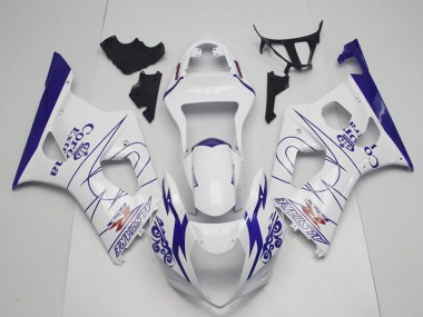 Buy 2003-2004 White Blue Corona Alstare Suzuki GSXR 1000 Motorcycle Fairings UK