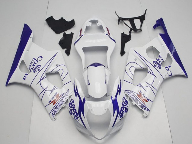 2003-2004 White Blue Corona Alstare Suzuki GSXR 1000 Motorcycle Fairings UK
