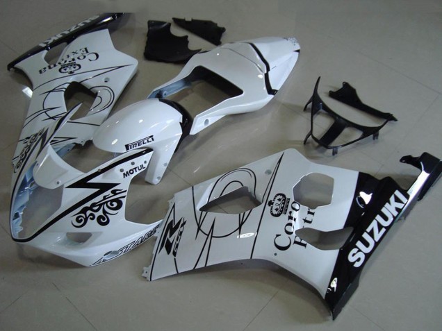 2003-2004 White Black Corona Suzuki GSXR 1000 Motorcycle Fairings UK