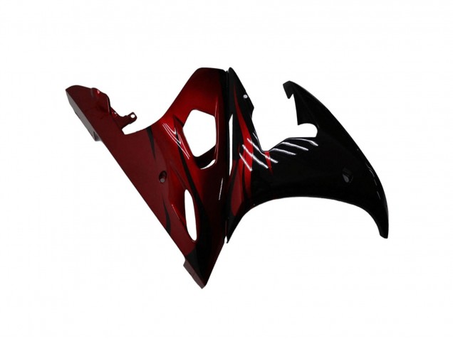 2003-2004 Glossy Black Red Yamaha YZF R6 Motorcycle Fairing Kits UK