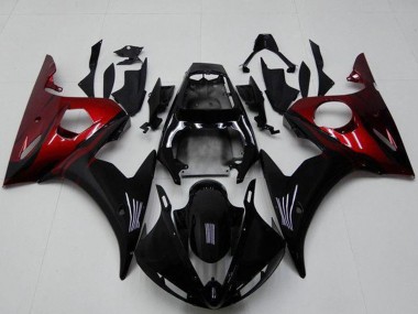 Buy 2003-2004 Glossy Black Red Yamaha YZF R6 Motorcycle Fairing Kits UK