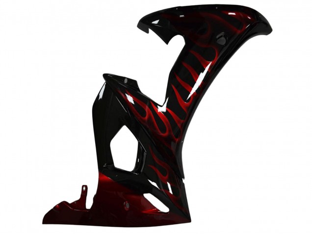 2003-2004 Glossy Black Red Flame Yamaha YZF R6 Motorcycle Fairing UK