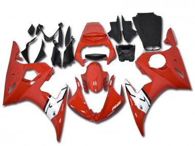 Buy 2003-2004 Red White Yamaha YZF R6 Motorcycle Fairings UK
