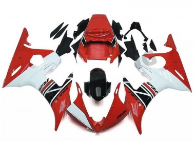 Buy 2003-2004 Red White Glossy Black Yamaha YZF R6 Motorcycle Fairing UK