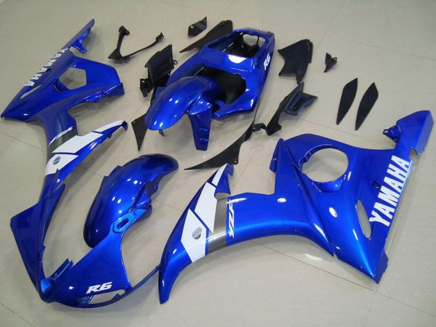 2003-2004 Blue White OEM Style Yamaha YZF R6 Motorcycle Fairings UK
