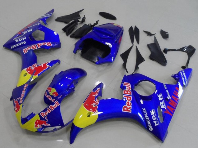 2003-2004 Blue Yellow Red Bull Yamaha YZF R6 Motorcycle Fairings UK