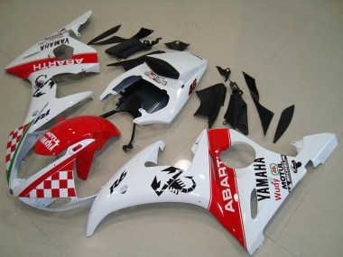 Buy 2003-2004 White Red Abarth Motul Yamaha YZF R6 Motorcycle Fairings UK