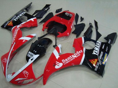 Buy 2003-2004 Red White Glossy Black Santander Motul Yamaha YZF R6 Motorcycle Fairings UK