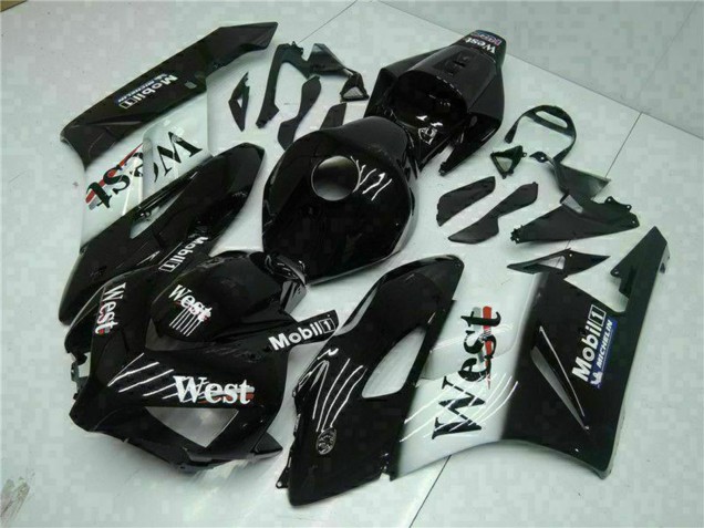 2004-2005 Glossy Black White West Mobil Michelin Honda CBR1000RR Motorcycle Fairings UK