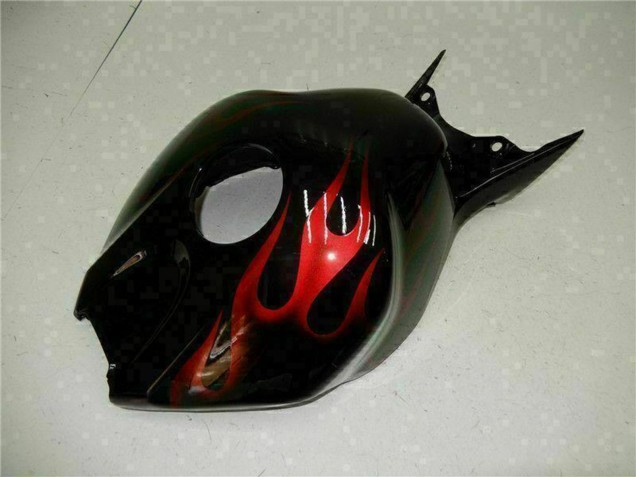 2004-2005 Glossy Black Red Flame Honda CBR1000RR Motorcycle Fairings UK