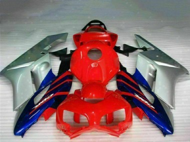 Buy 2004-2005 Silver Red Blue Black Stripe Honda CBR1000RR Motorcycle Fairings UK