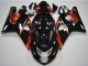 2004-2005 Glossy Black Red Stripe Suzuki GSXR 600/750 Motorcycle Fairings UK