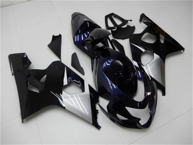 Buy 2004-2005 Glossy Black Silver Blue Suzuki GSXR 600/750 Motorcycle Fairings UK