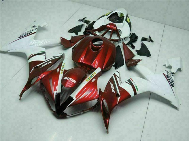 2004-2006 White Red Yellow Motul 46 Yamaha YZF R1 Motorcycle Fairings UK