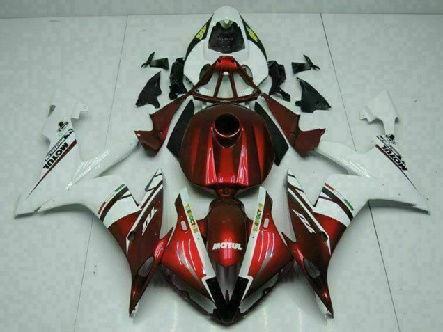 2004-2006 White Red Yellow Motul 46 Yamaha YZF R1 Motorcycle Fairings UK