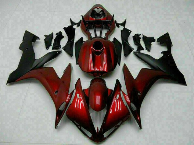 2004-2006 Maroon Red Matte Black Yamaha YZF R1 Motorcycle Fairings UK
