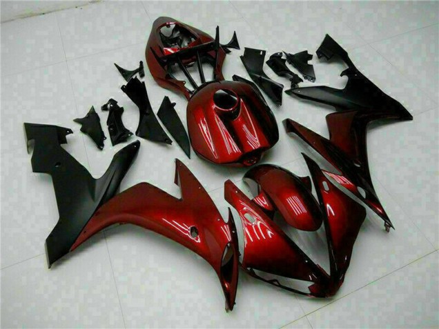 2004-2006 Maroon Red Matte Black Yamaha YZF R1 Motorcycle Fairings UK