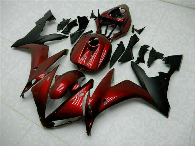 2004-2006 Maroon Red Matte Black Yamaha YZF R1 Motorcycle Fairings UK