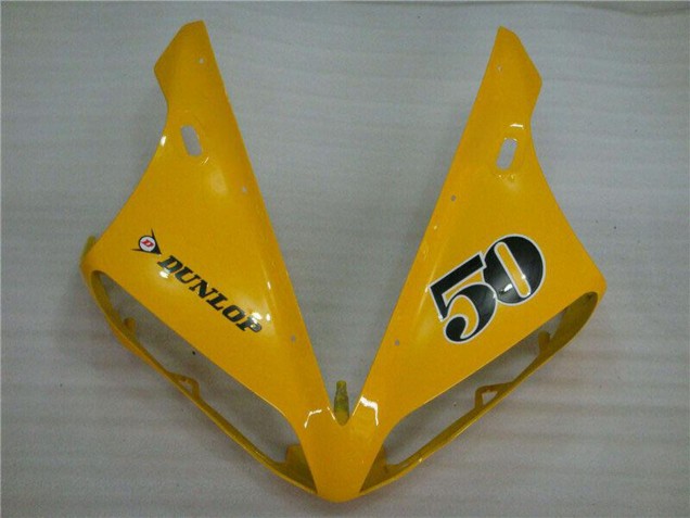 2004-2006 Yellow Glossy Black Dunlop 50 Yamaha YZF R1 Motorcycle Fairings UK