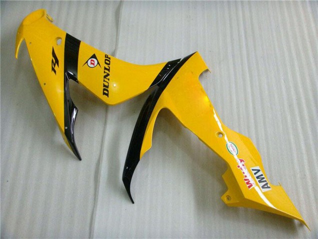 2004-2006 Yellow Glossy Black Dunlop 50 Yamaha YZF R1 Motorcycle Fairings UK