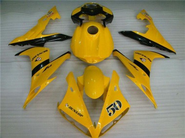 Buy 2004-2006 Yellow Glossy Black Dunlop 50 Yamaha YZF R1 Motorcycle Fairings UK