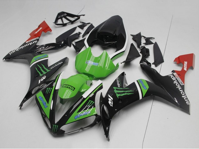 2004-2006 Glossy Black White Red Green Monster Yamaha YZF R1 Motorcycle Fairings UK
